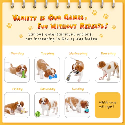 KIPRITII 20 Pack Dog Toys for Puppy Teething