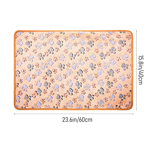Fluffy Pet Blanket with Cute Paw Print Design