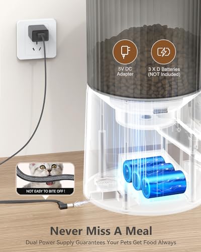 Automatic Pet Feeder for Cats and Dogs, 6 Meals