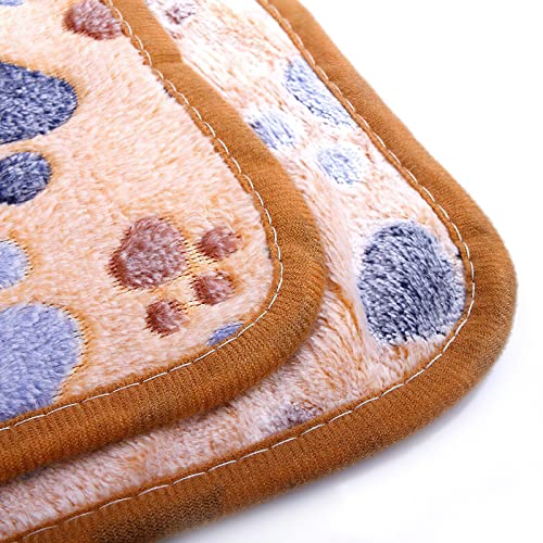 Fluffy Pet Blanket with Cute Paw Print Design