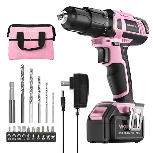 VIP Pink Cordless Drill Set with Charger & Bag