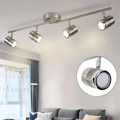 VIP Adjustable 4-Light Track Lighting Fixture, GU10 Bulbs