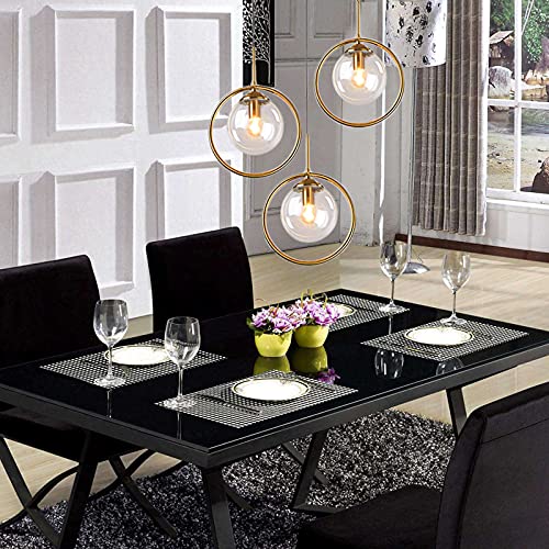 Industrial Vintage Brass Pendant Light with Glass Shade