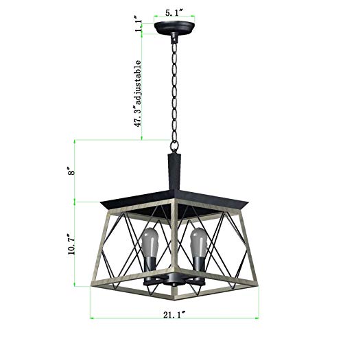 Vintage Chandelier Rustic Pendant Light Industrial Hanging Fixture