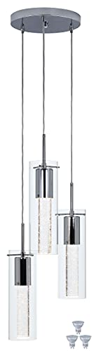 Crystal Kitchen Island Pendant Light with LED Bulb