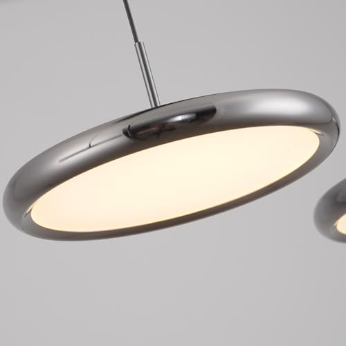 ORANOOR Black Pendant Lighting, Dimmable 3-Light LED Chandelier