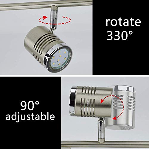 VIP Adjustable 4-Light Track Lighting Fixture, GU10 Bulbs