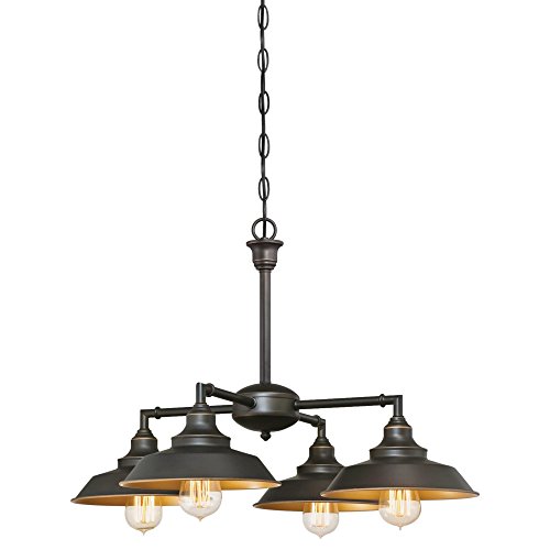 Westinghouse Iron Hill Four-Light Ceiling Fixture - Oil Bronze