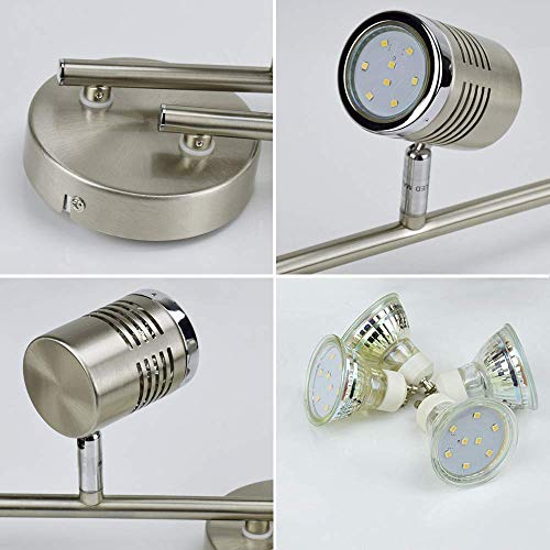 VIP Adjustable 4-Light Track Lighting Fixture, GU10 Bulbs