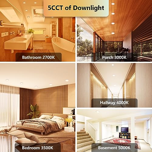 Togalonn 16 Pack LED Pot Lights with Night Light