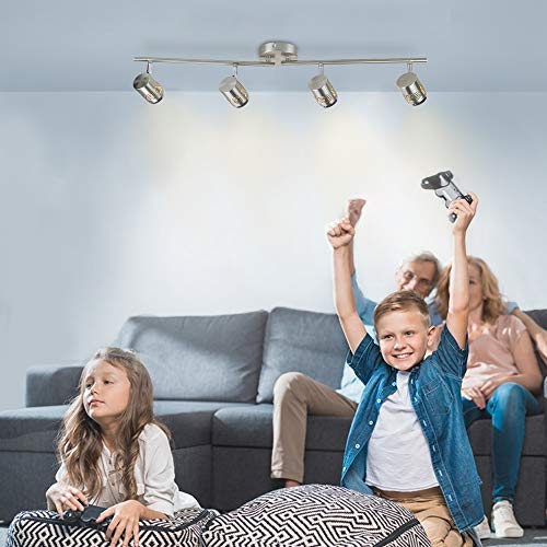 VIP Adjustable 4-Light Track Lighting Fixture, GU10 Bulbs