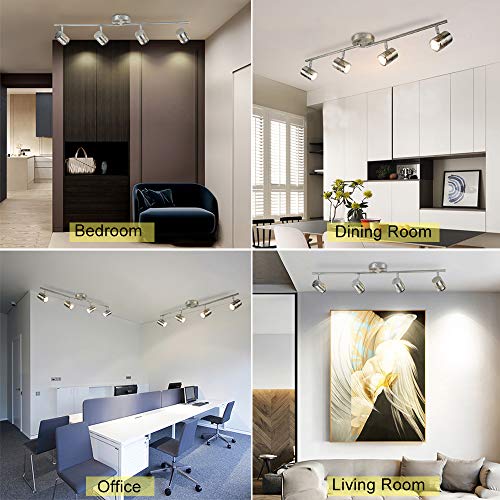 VIP Adjustable 4-Light Track Lighting Fixture, GU10 Bulbs