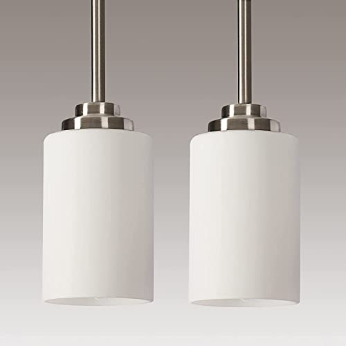 VIP Modern Pendant Light Fixtures, 2-Pack, Brushed Nickel