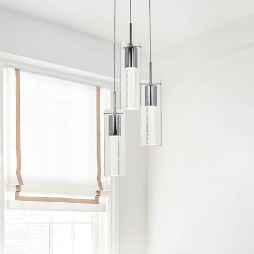 Crystal Kitchen Island Pendant Light with LED Bulb