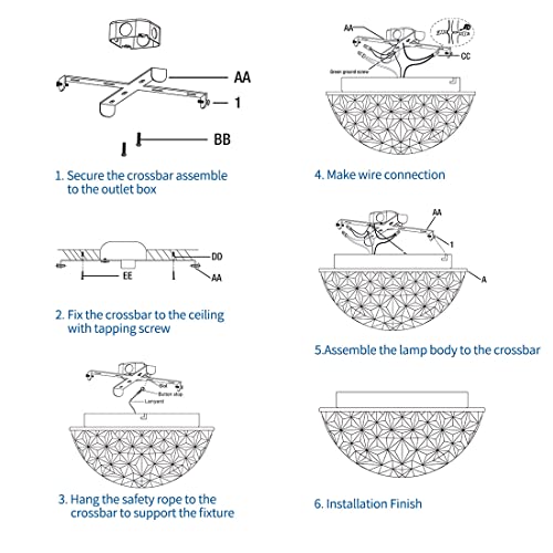 Modern Crystal Chandelier Flush Mount Ceiling Light, Dimmable