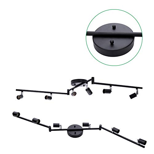 AIBOO 6-Light Adjustable LED Dimmable Track Lighting Kit
