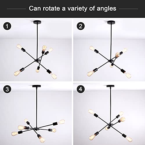 Modern Black Sputnik Chandelier for VIP Shopping