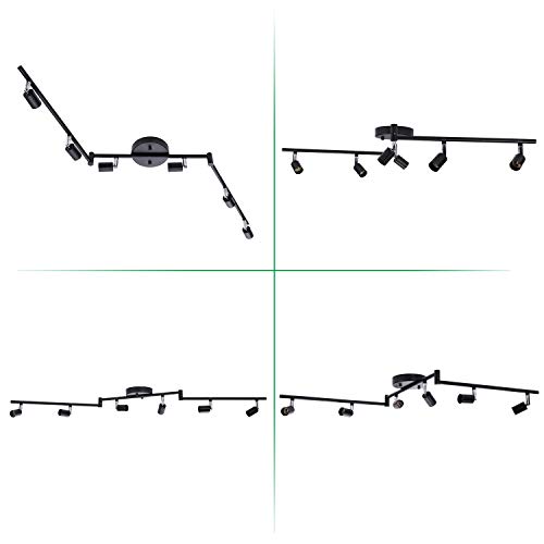 AIBOO 6-Light Adjustable LED Dimmable Track Lighting Kit