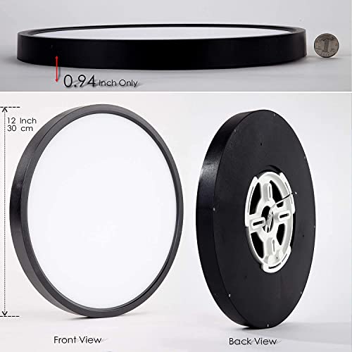 Taloya Black LED Light Fixture Ceiling 12" 4-Pack