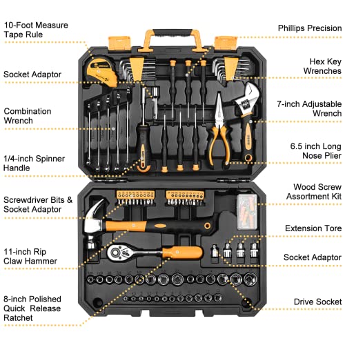 DEKOPRO 128 Piece VIP Household Tool Set