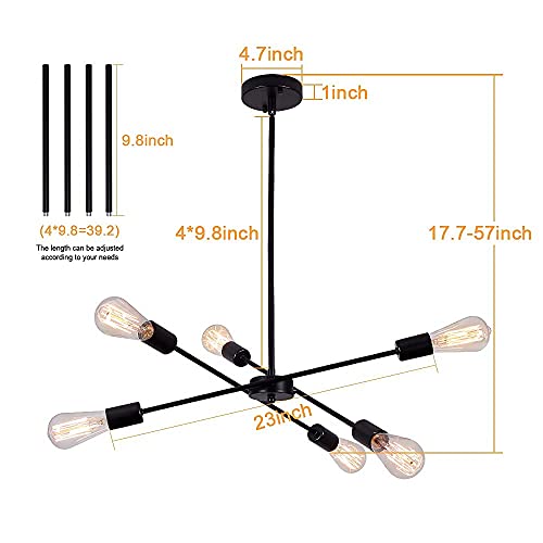 Modern Black Sputnik Chandelier for VIP Shopping