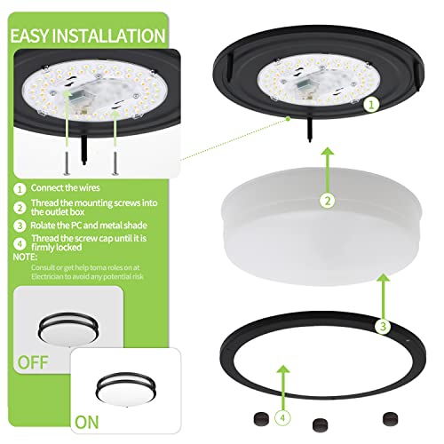 Bilrect 10" Dimmable LED Light Fixture 2-Pack