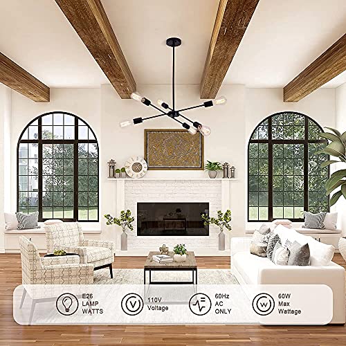 Modern Black Sputnik Chandelier for VIP Shopping