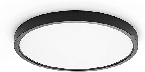 Taloya Black LED Light Fixture Ceiling 12" 4-Pack
