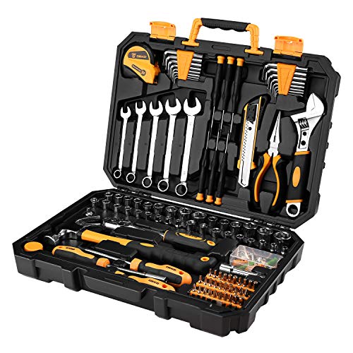 DEKOPRO 158-Piece VIP Hand Tool Kit in Plastic Box