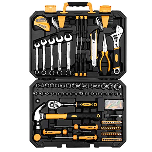 DEKOPRO 158-Piece VIP Hand Tool Kit in Plastic Box