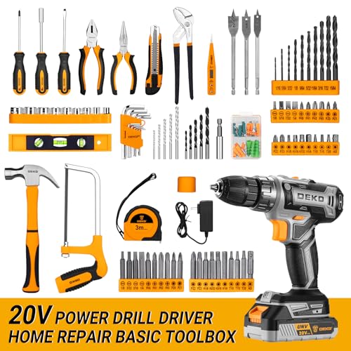 20V Cordless Drill Tool Kit Set: Electric Driver