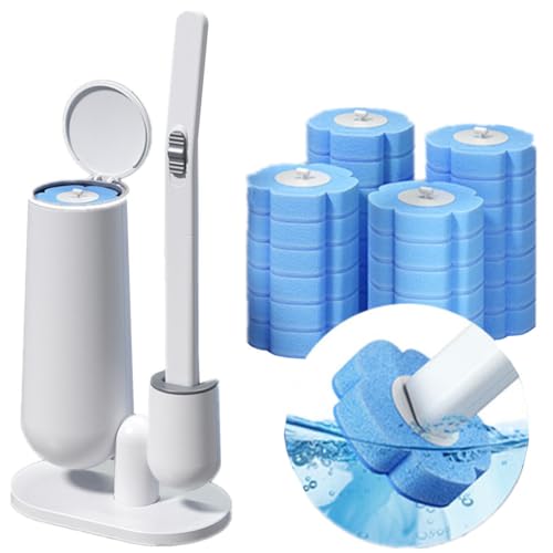 Toilet Cleaning Kit - Brush with 24 Cleaner Refills