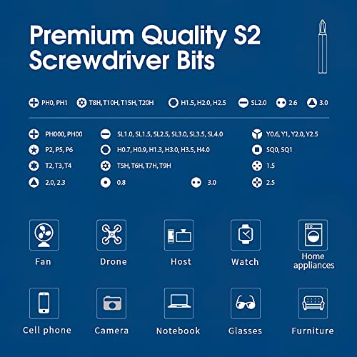 62-in-1 Mini Electric Screwdriver Kit for VIPs