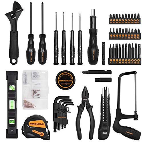 DEKOPRO 218-Piece Household Tool Kit with Portable Case