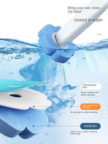 Toilet Cleaning Kit - Brush with 24 Cleaner Refills
