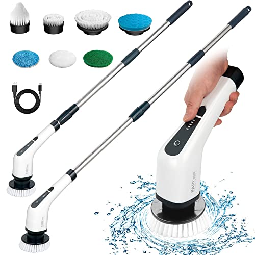 Cordless Electric Spin Scrubber with 7 Brush Heads