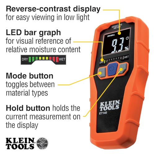 Klein Tools ET140 Pinless Moisture Meter VIP Shopping