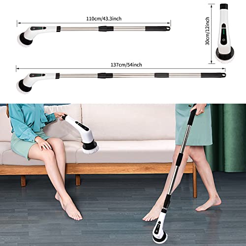 Cordless Electric Spin Scrubber with 7 Brush Heads