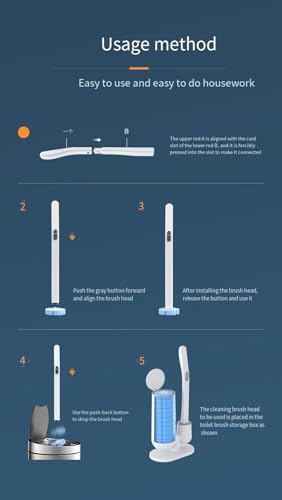 Toilet Cleaning Kit - Brush with 24 Cleaner Refills