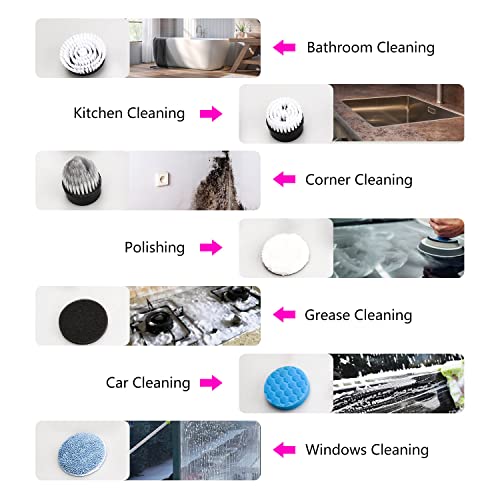 Cordless Electric Spin Scrubber with 7 Brush Heads