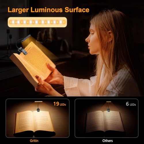 19 LED Rechargeable Book Light with Memory Function