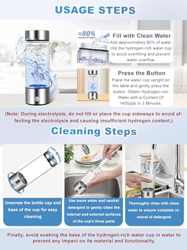 Hydrogen Water Bottle, 420ml - Generate Hydrating WaterVIP