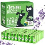 Lavender Scented Plant-Based Dog Poop Bags - 1080 Count