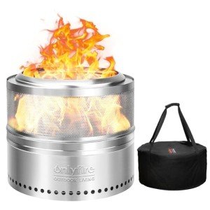 Portable Smokeless Fire Pit with Carrying Bag