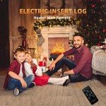 LINKLIFE Remote Control Electric Log Fireplace Heater