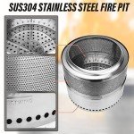 Portable Smokeless Fire Pit with Carrying Bag