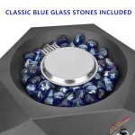 Onlyfire Portable Propane Fire Pit with Blue Glass