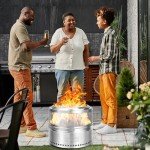 Portable Smokeless Fire Pit with Carrying Bag