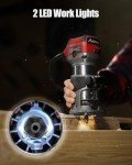 Compact Wood Router with Variable Speed & Accessories
