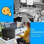 Lockable Fireproof File Box with Expanding Organizer